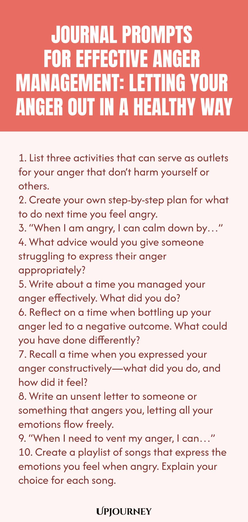 Journal Prompts for Effective Anger Management: Letting Your Anger Out in a Healthy Way
