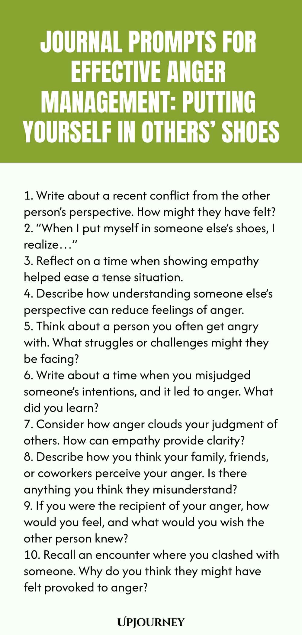 Journal Prompts for Effective Anger Management: Putting Yourself in Others’ Shoes