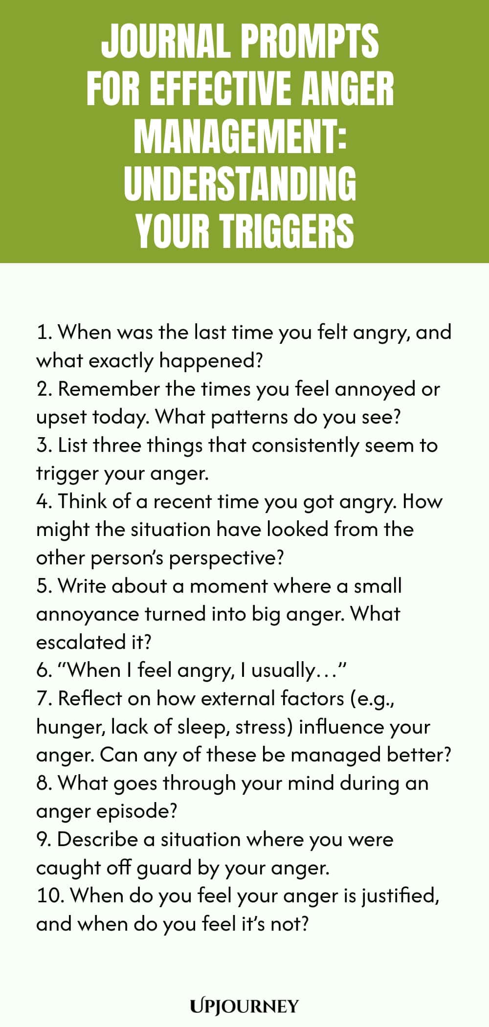 Journal Prompts for Effective Anger Management: Understanding Your Triggers