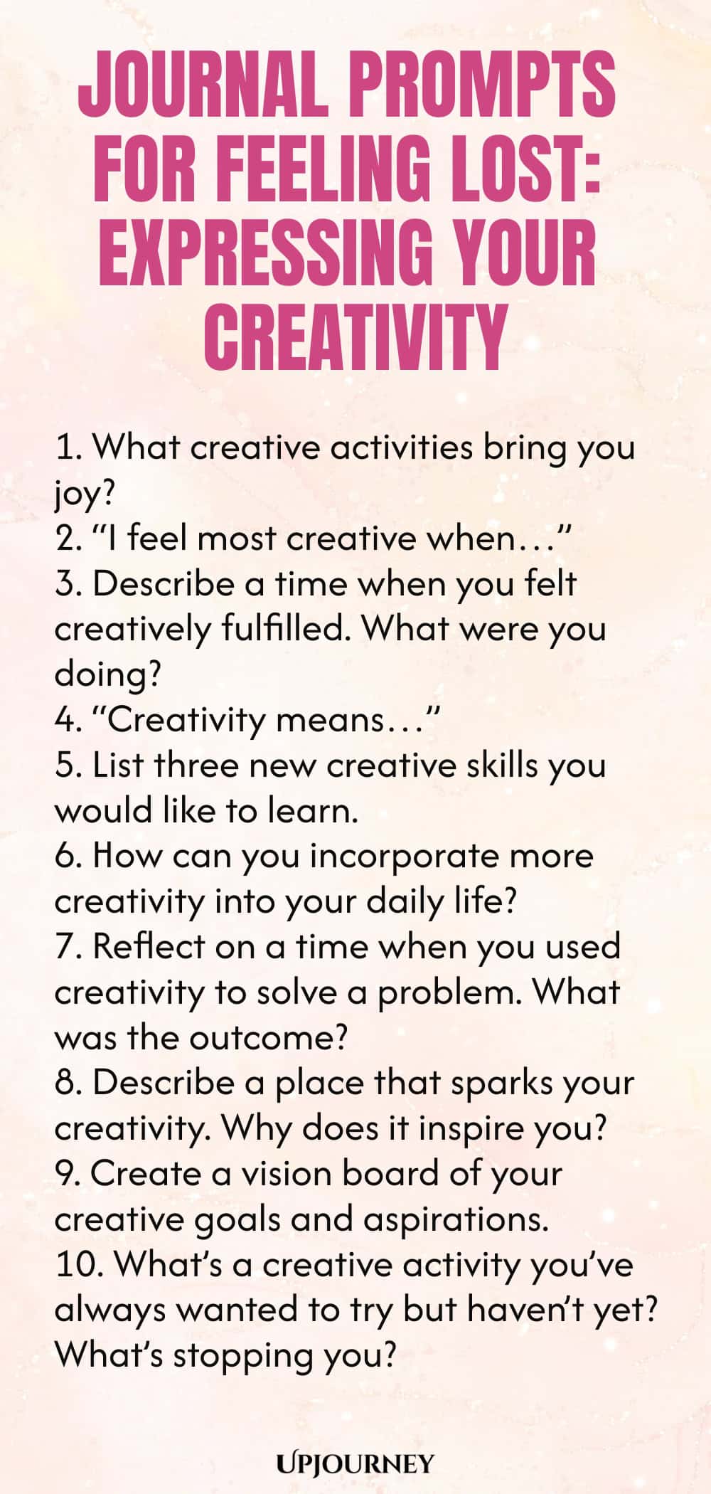Journal Prompts for Feeling Lost: Expressing Your Creativity