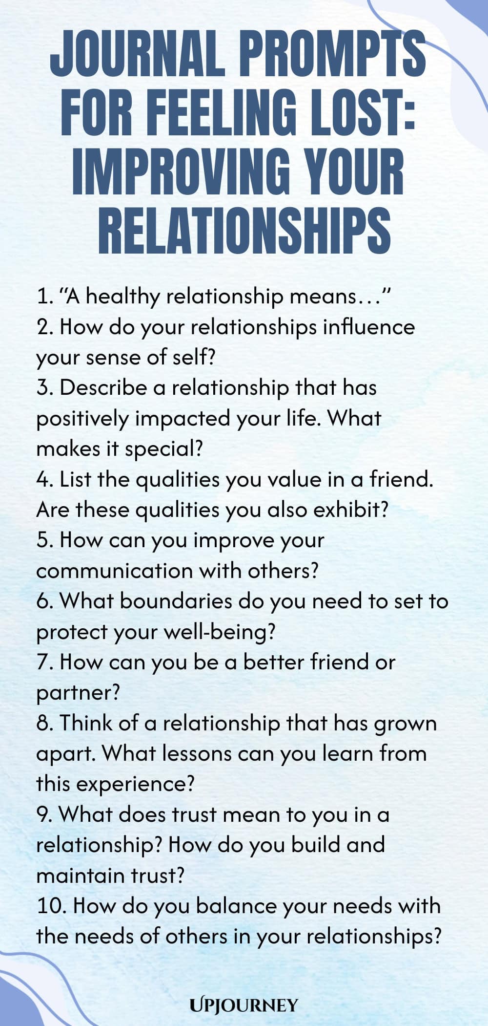 Journal Prompts for Feeling Lost: Improving Your Relationships