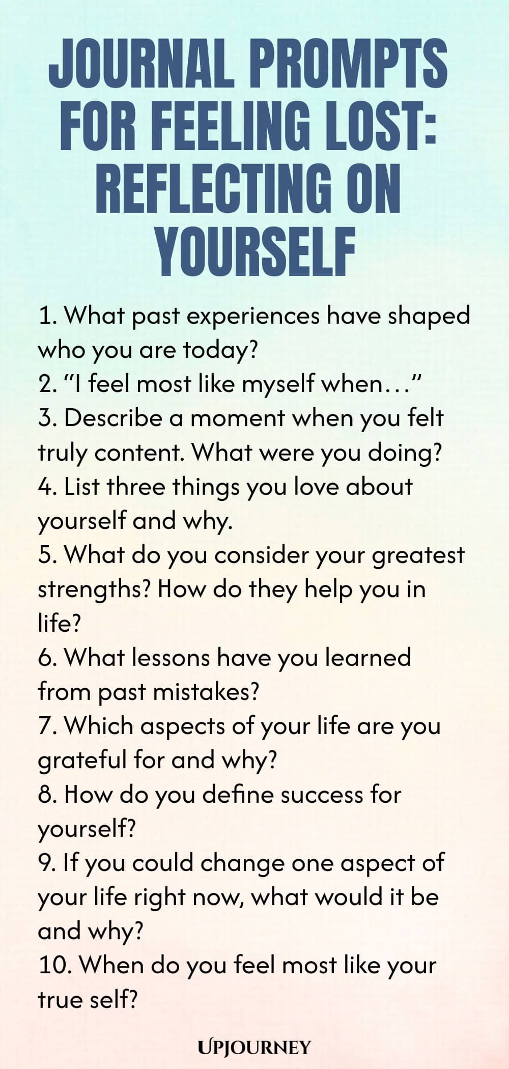 Journal Prompts for Feeling Lost: Reflecting on Yourself