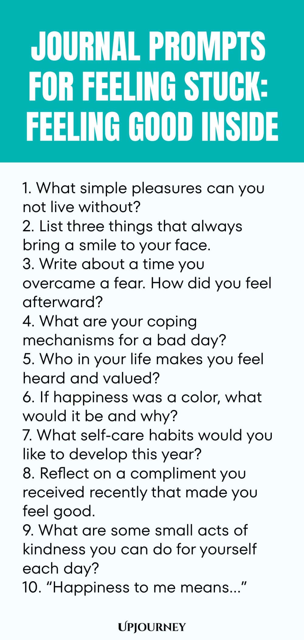 Journal Prompts for Feeling Stuck: Feeling Good Inside