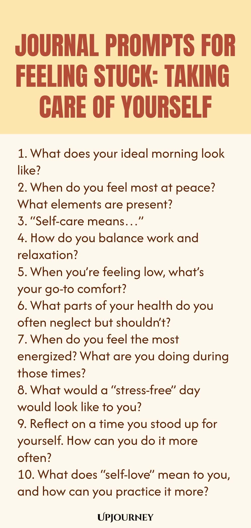 Journal Prompts for Feeling Stuck: Taking Care of Yourself