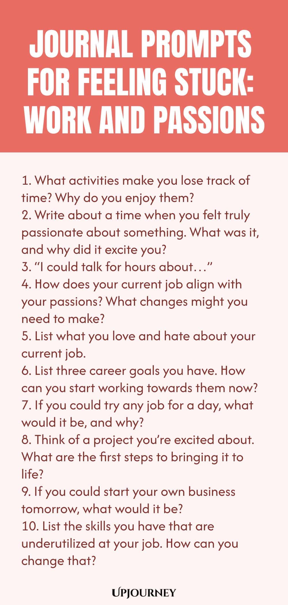 Journal Prompts for Feeling Stuck: Work and Passions