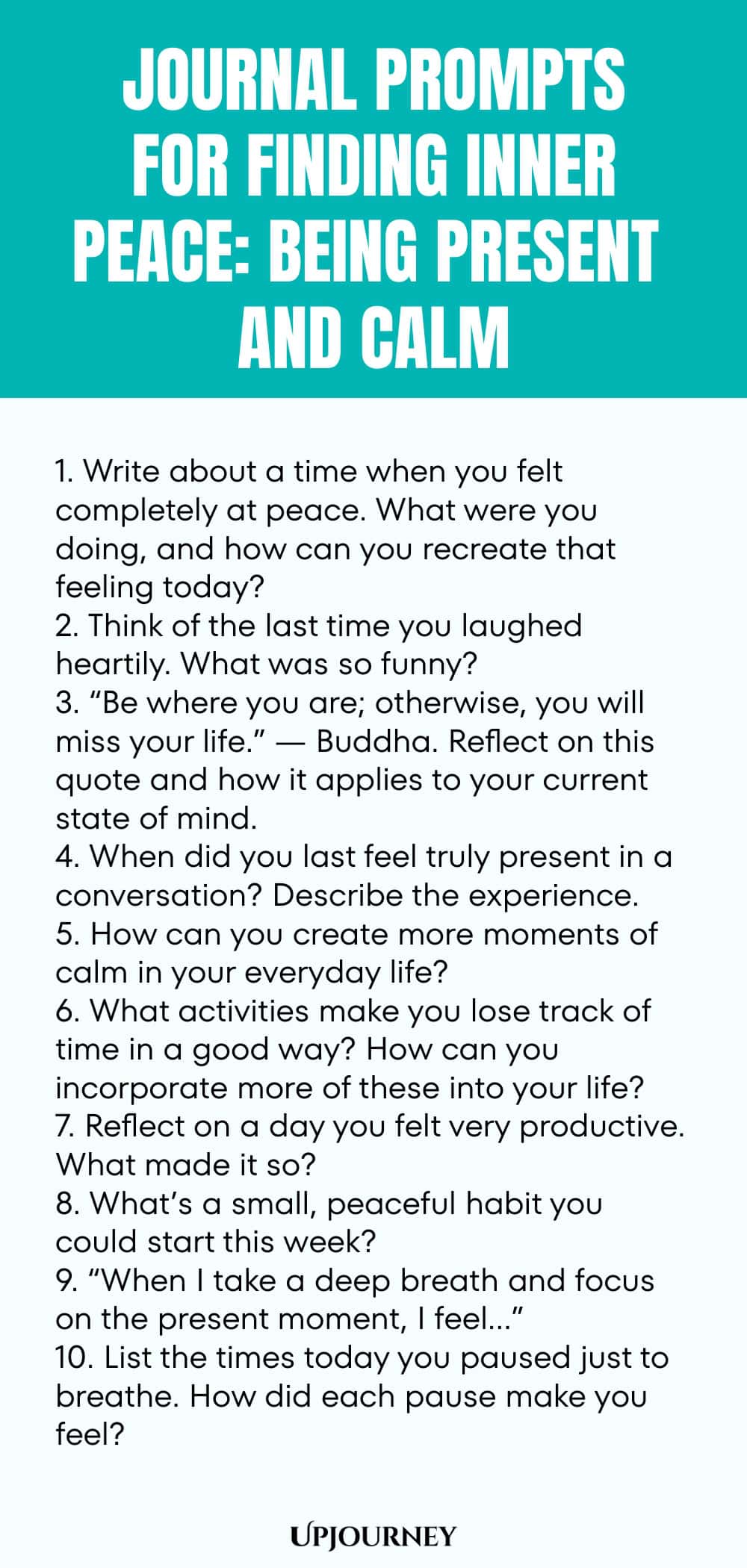 Journal Prompts for Finding Inner Peace: Being Present and Calm