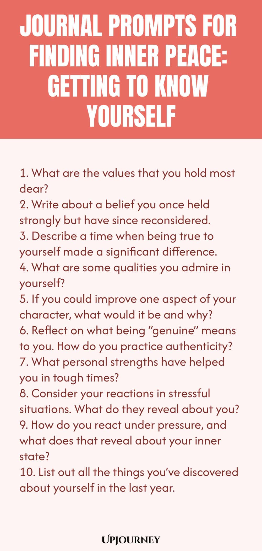 Journal Prompts for Finding Inner Peace: Getting to Know Yourself