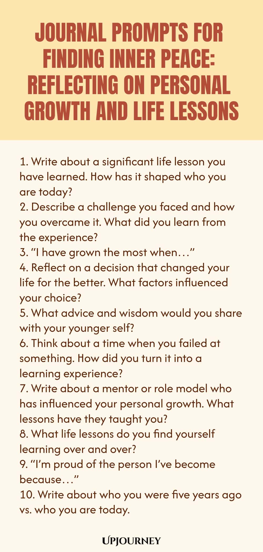 Journal Prompts for Finding Inner Peace: Reflecting on Personal Growth and Life Lessons