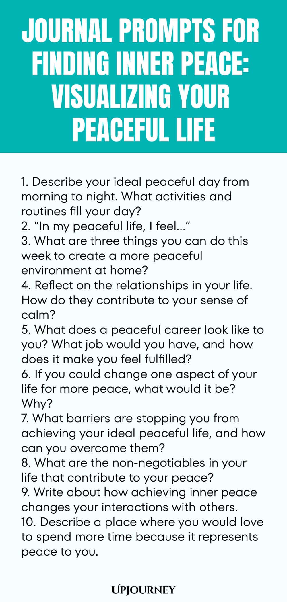 Journal Prompts for Finding Inner Peace: Visualizing Your Peaceful Life