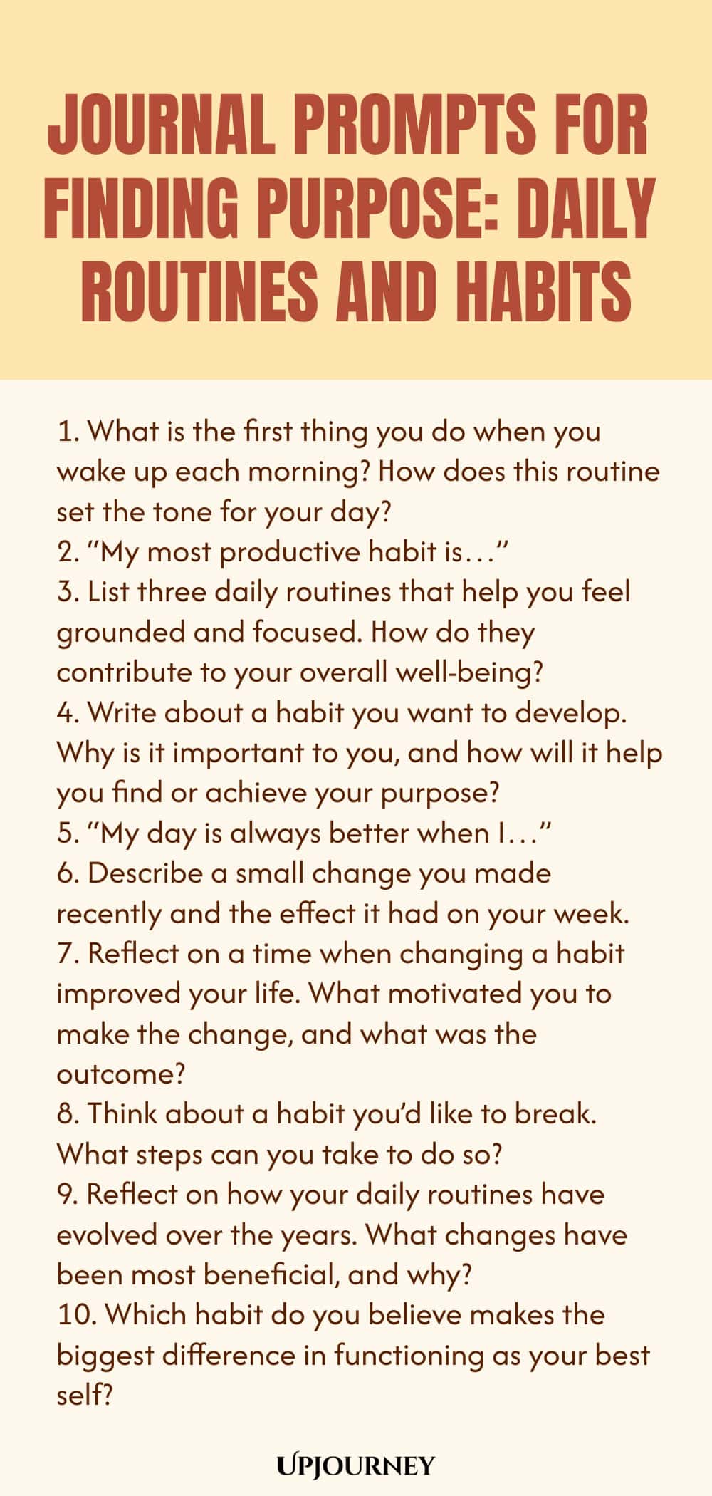 Journal Prompts for Finding Purpose: Daily Routines and Habits