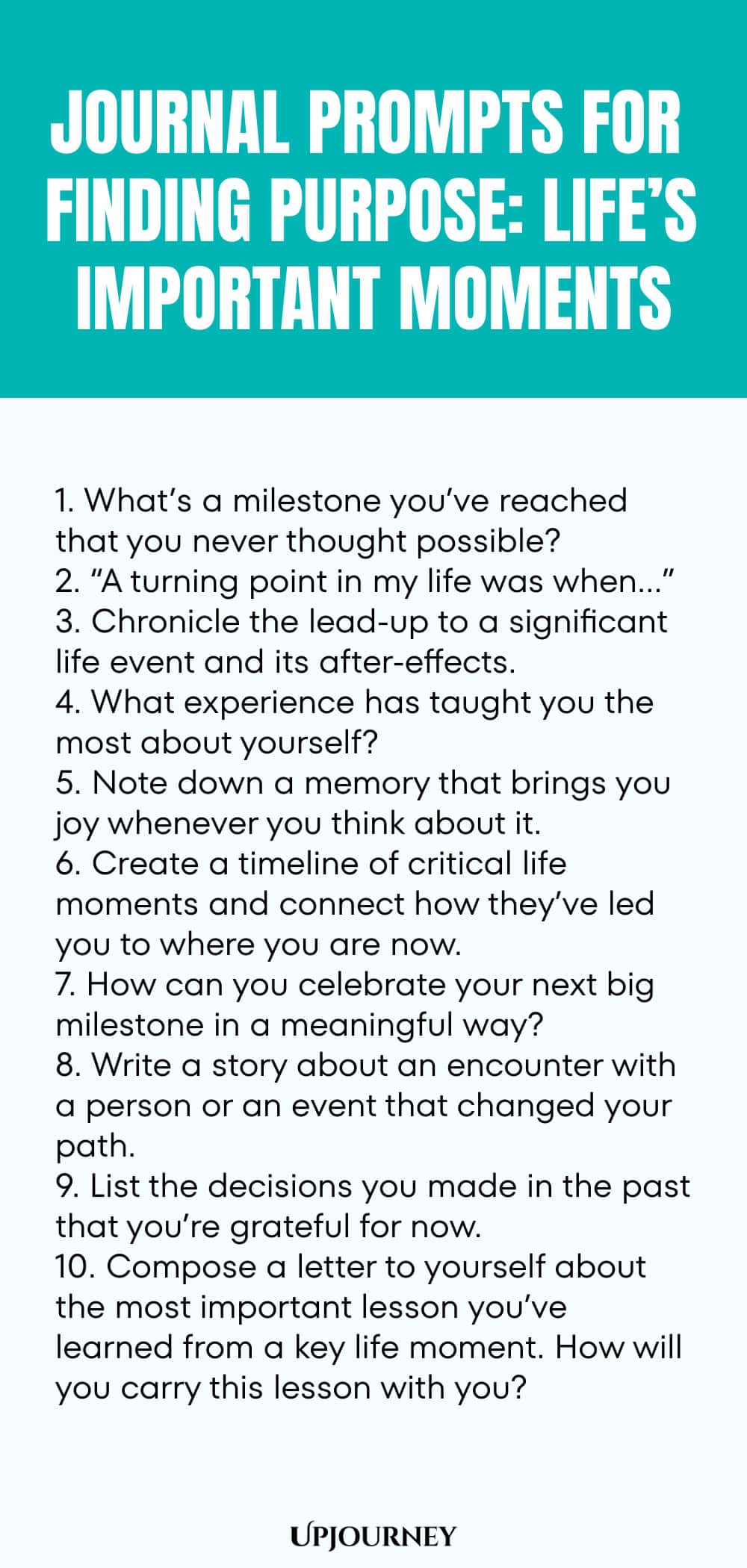 Journal Prompts for Finding Purpose: Life’s Important Moments