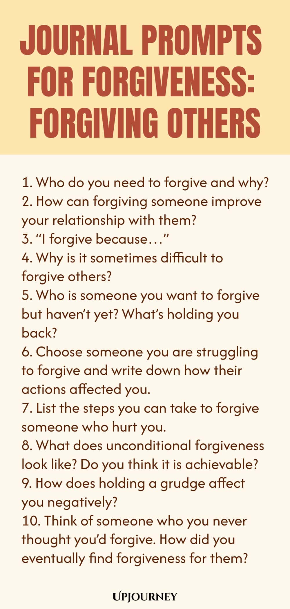 Journal Prompts for Forgiveness: Forgiving Others