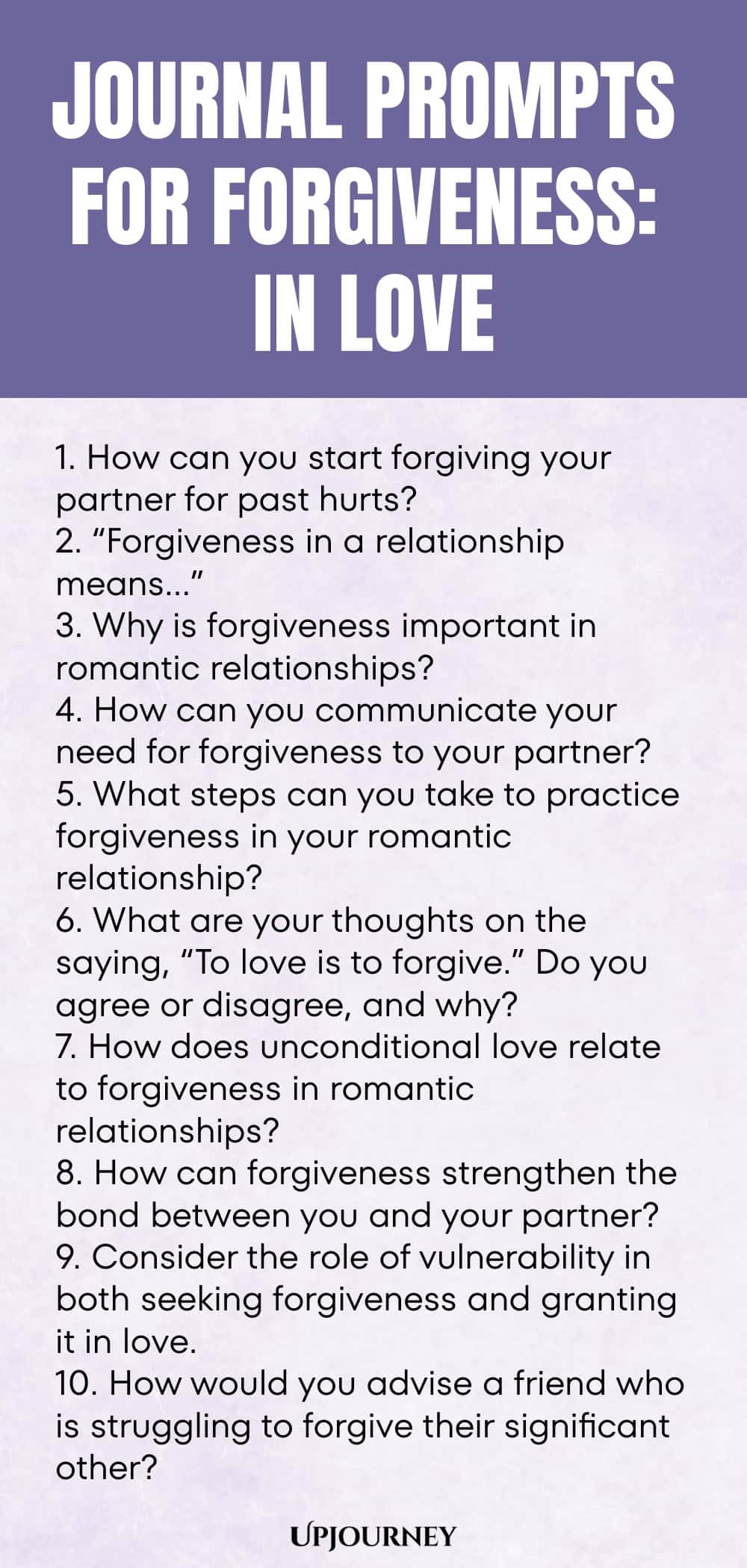 Journal Prompts for Forgiveness: In Love