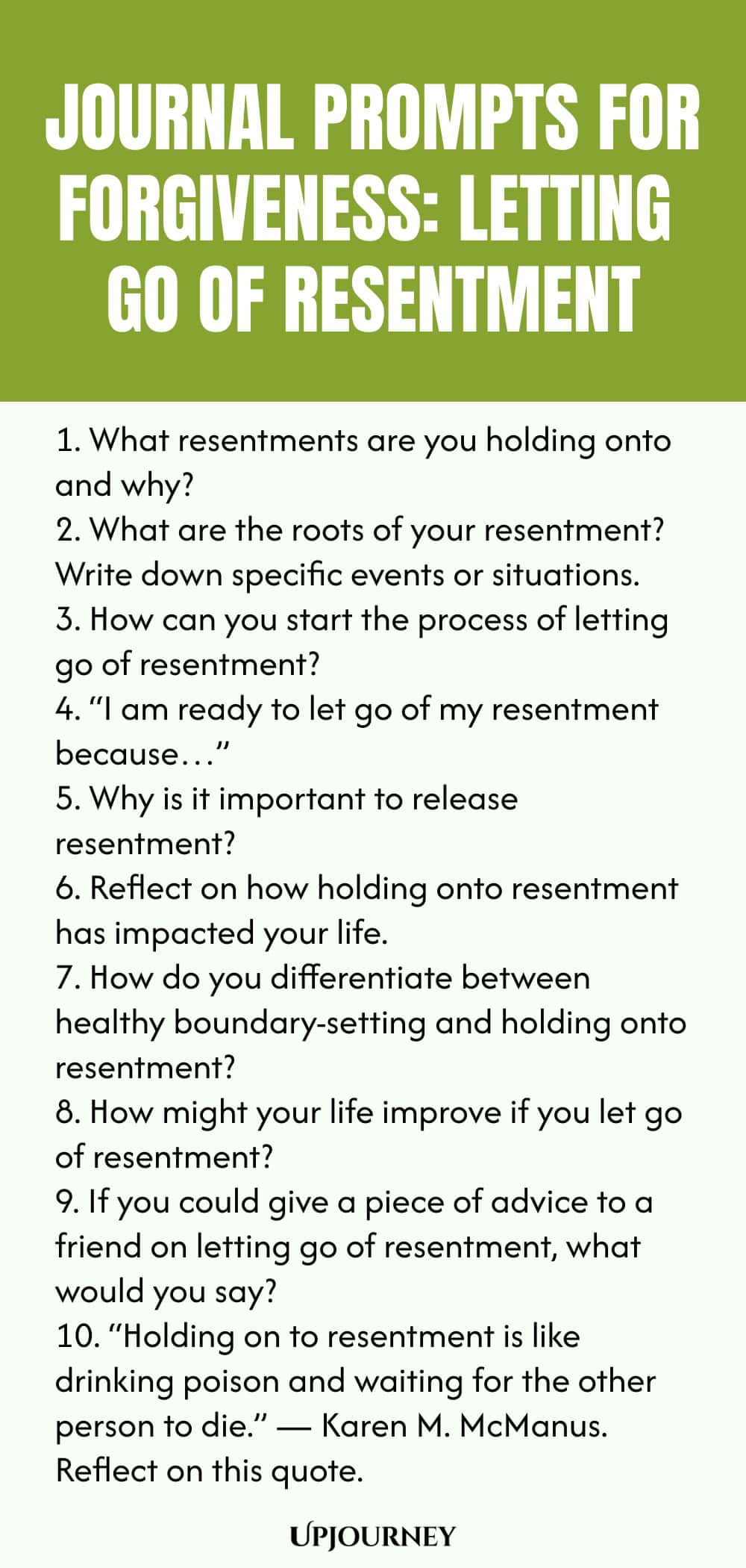 Journal Prompts for Forgiveness: Letting Go of Resentment