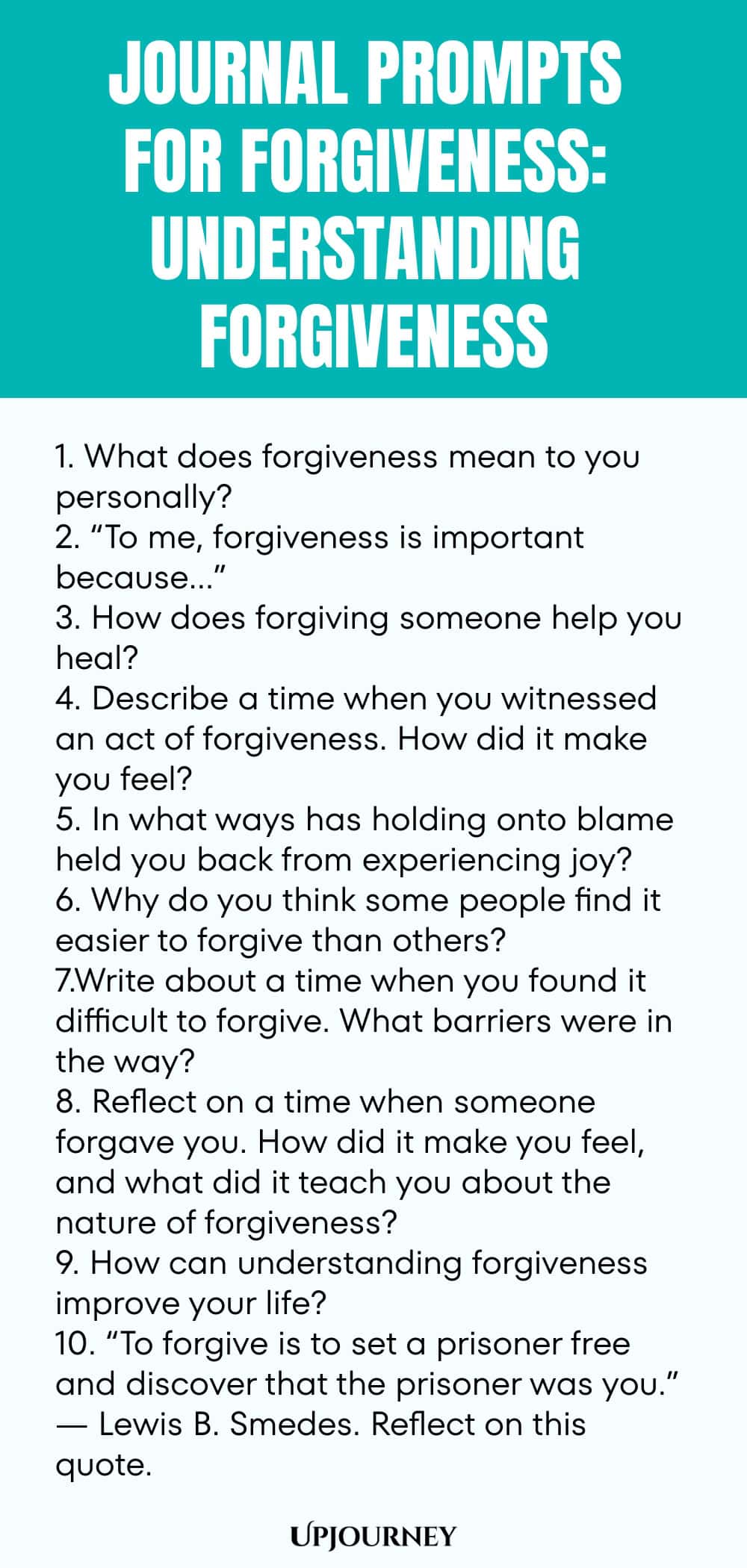 Journal Prompts for Forgiveness: Understanding Forgiveness