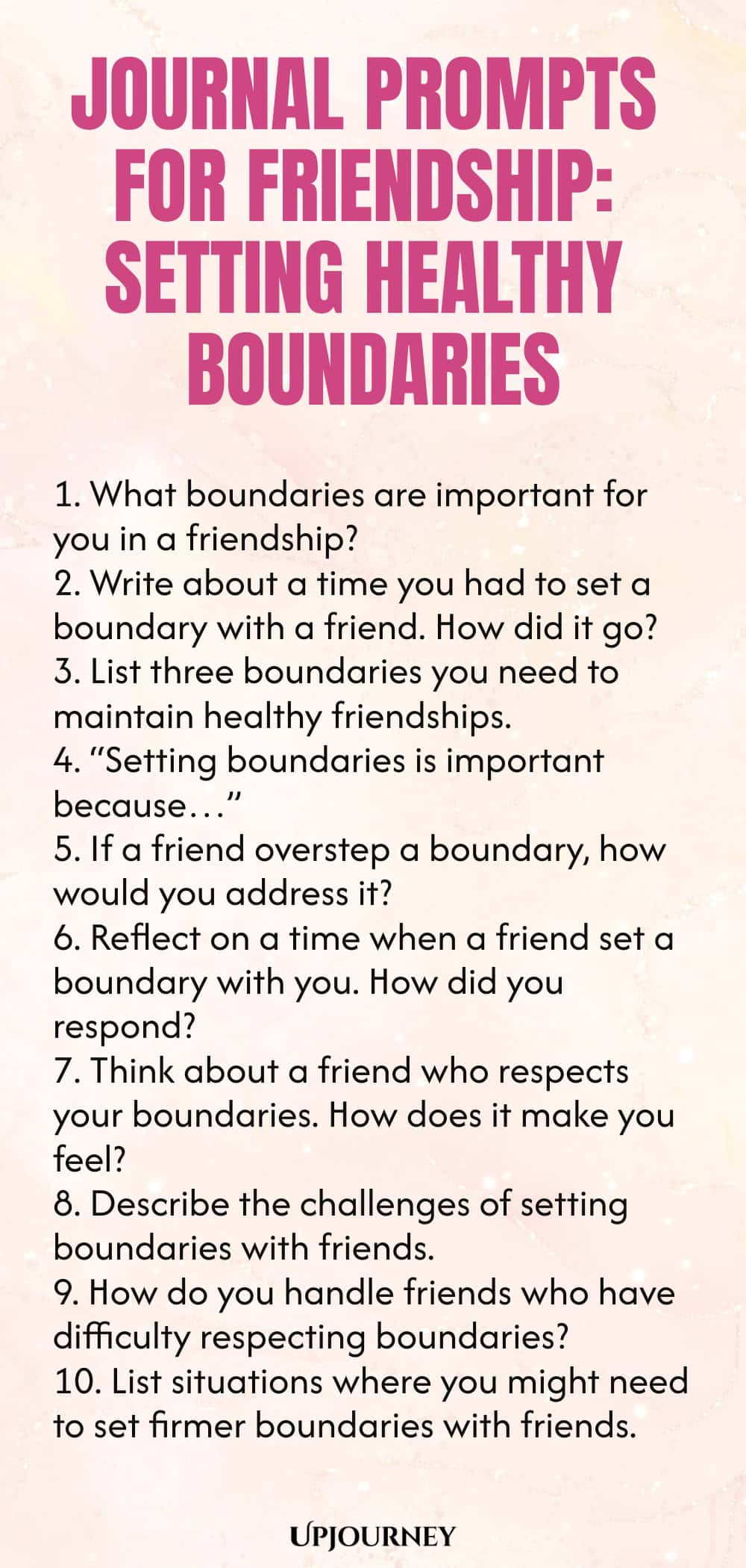 Journal Prompts for Friendship: Setting Healthy Boundaries
