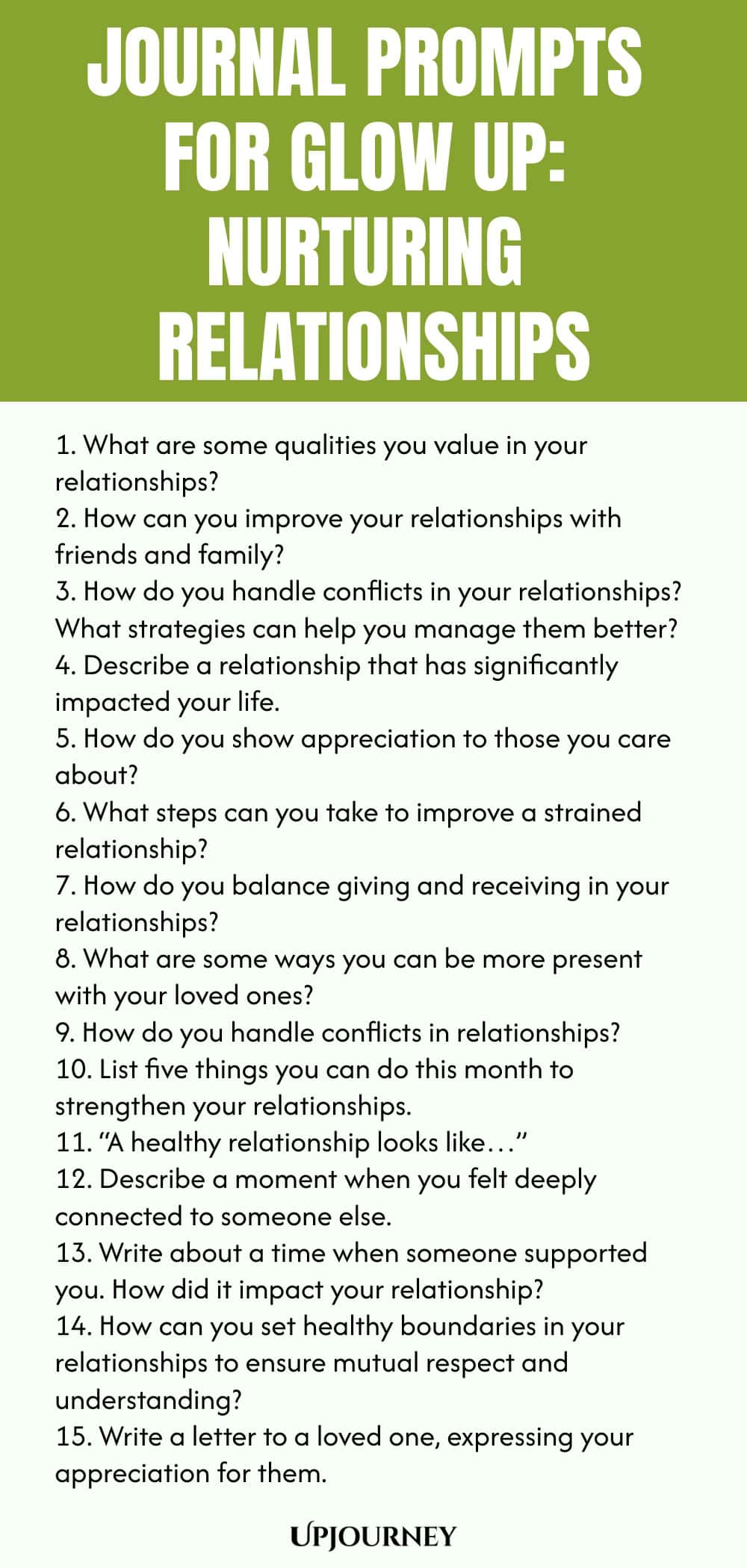 Journal Prompts for Glow Up: Nurturing Relationships