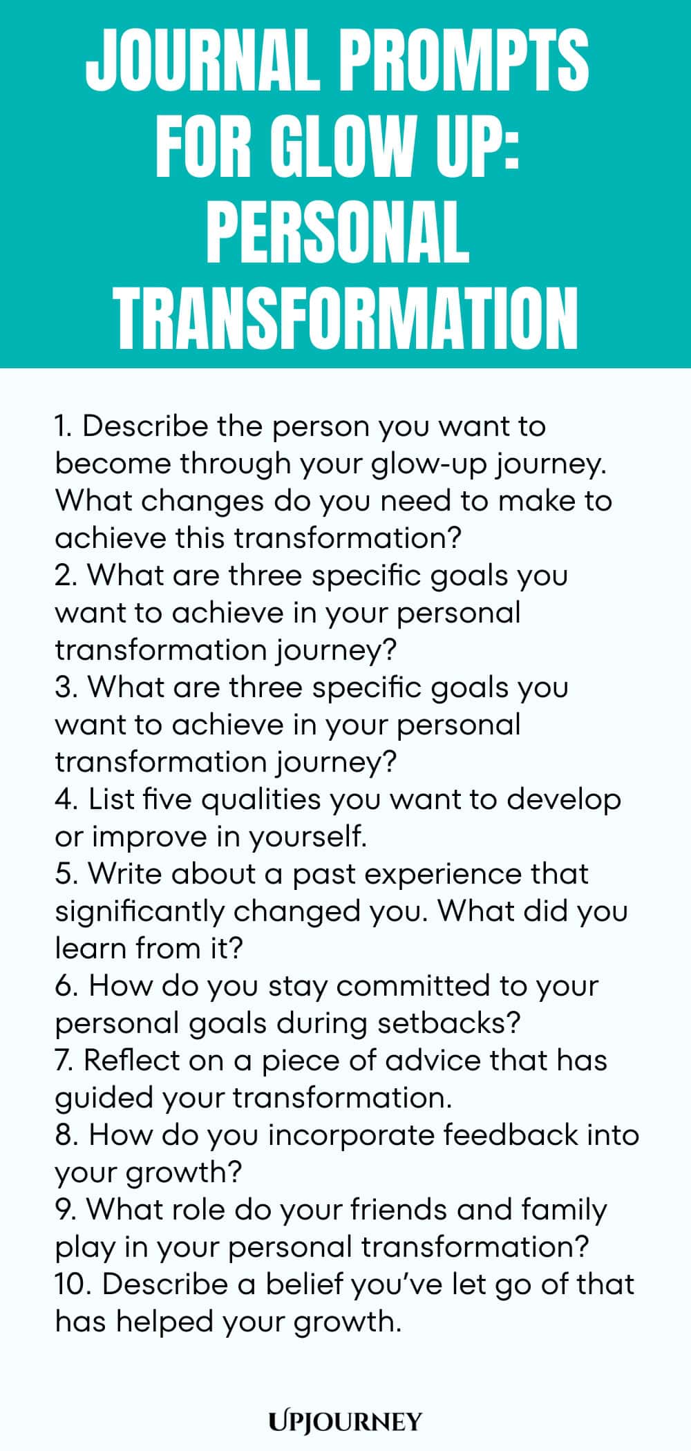 Journal Prompts for Glow Up: Personal Transformation