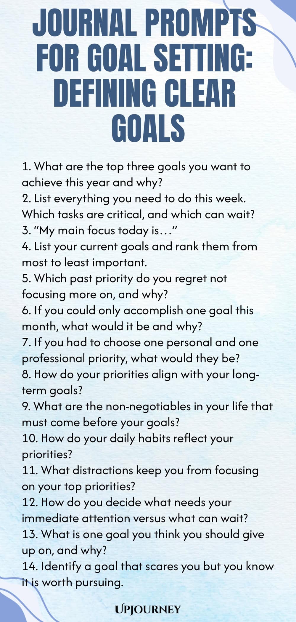 Journal Prompts for Goal Setting: Defining Clear Goals