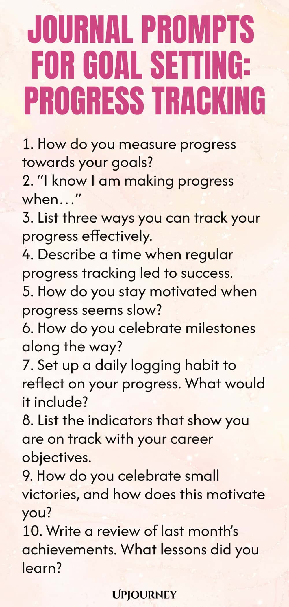 Journal Prompts for Goal Setting: Progress Tracking