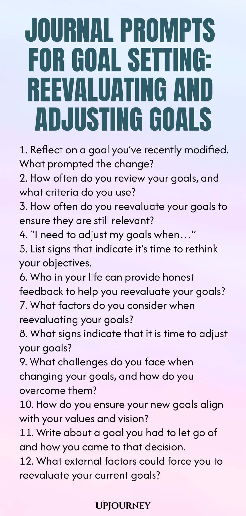 Journal Prompts for Goal Setting: Reevaluating and Adjusting Goals