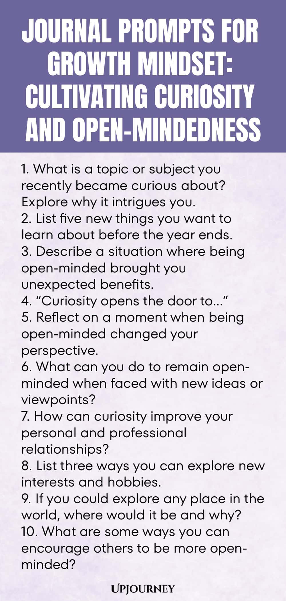Journal Prompts for Growth Mindset: Cultivating Curiosity and Open-Mindedness