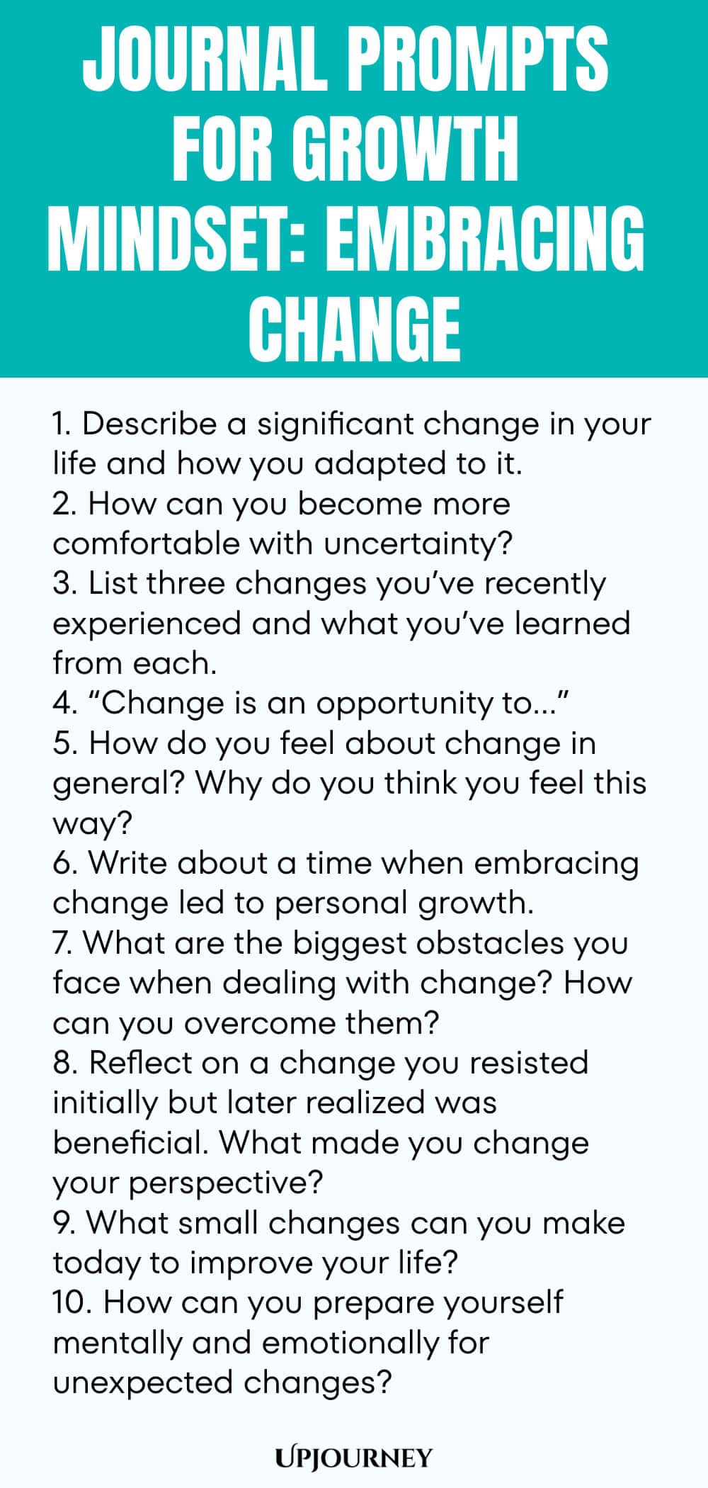 Journal Prompts for Growth Mindset: Embracing Change