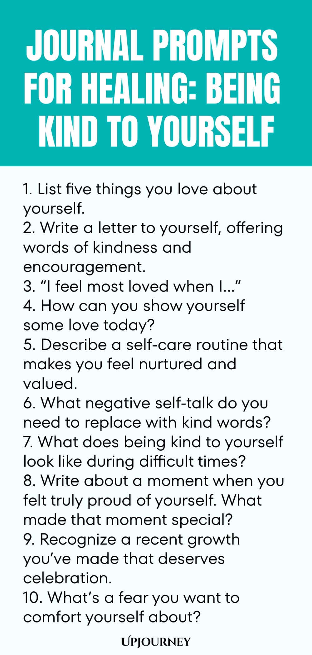 Journal Prompts for Healing: Being Kind to Yourself