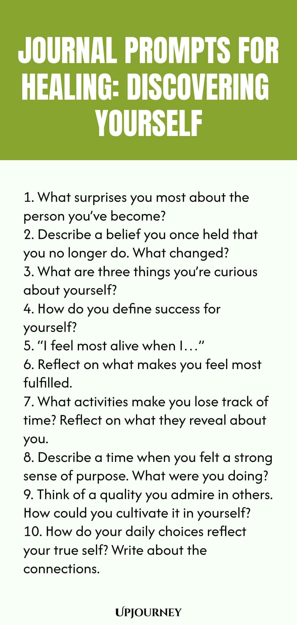 Journal Prompts for Healing: Discovering Yourself