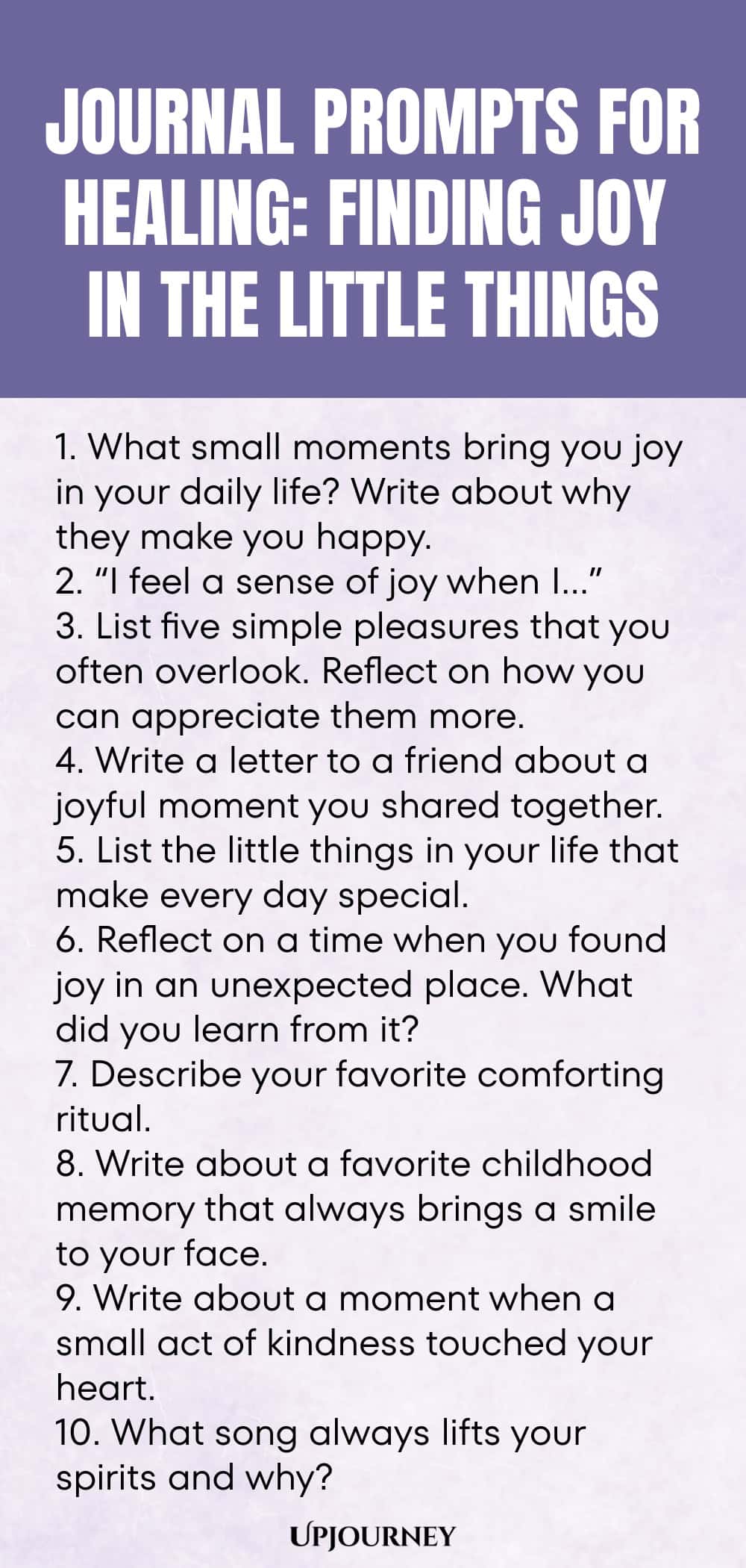 Journal Prompts for Healing: Finding Joy in the Little Things