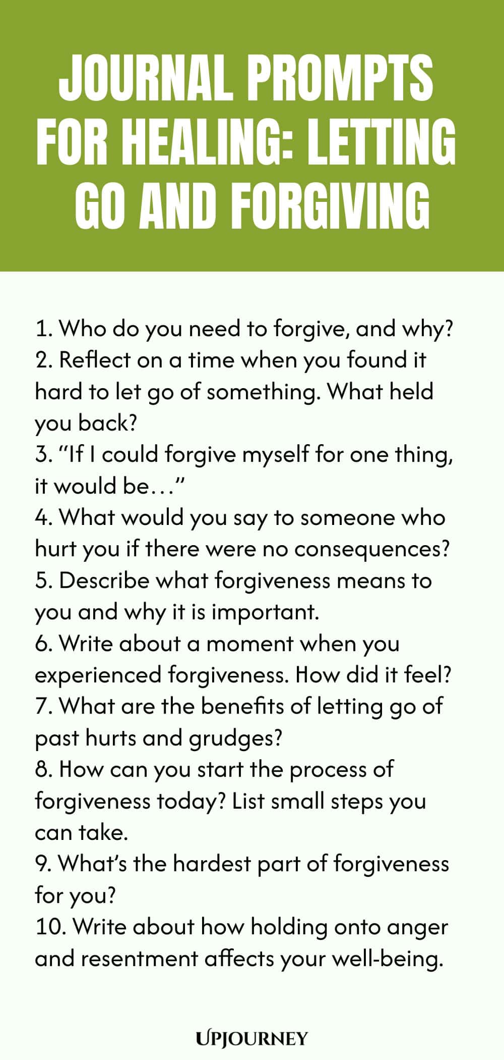 Journal Prompts for Healing: Letting Go and Forgiving
