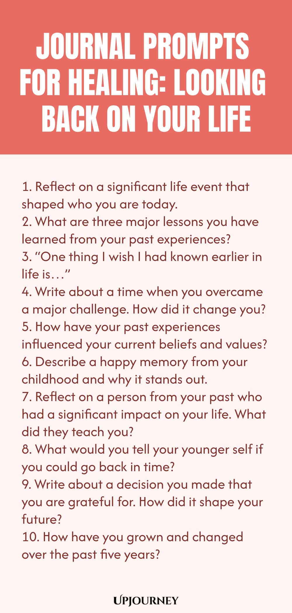 Journal Prompts for Healing: Looking Back on Your Life