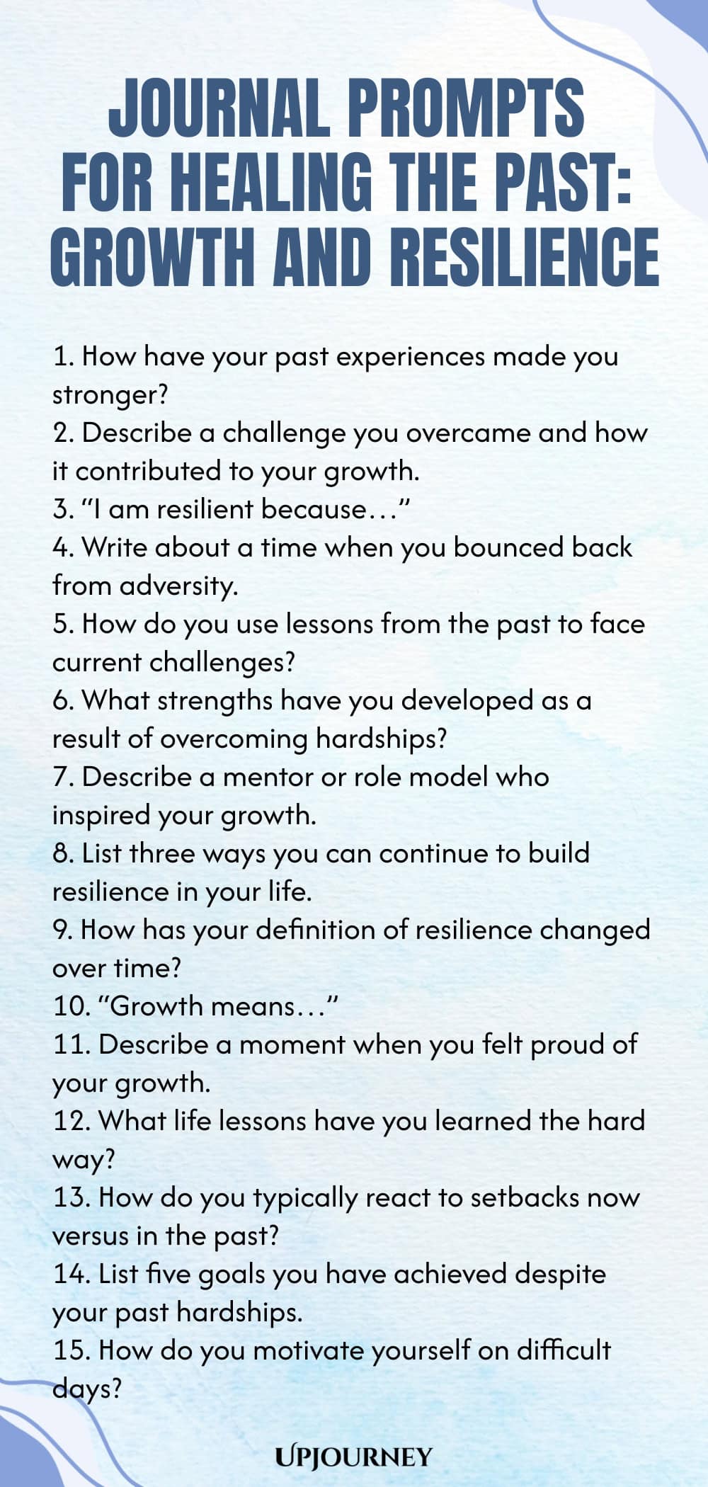Journal Prompts for Healing the Past: Growth and Resilience