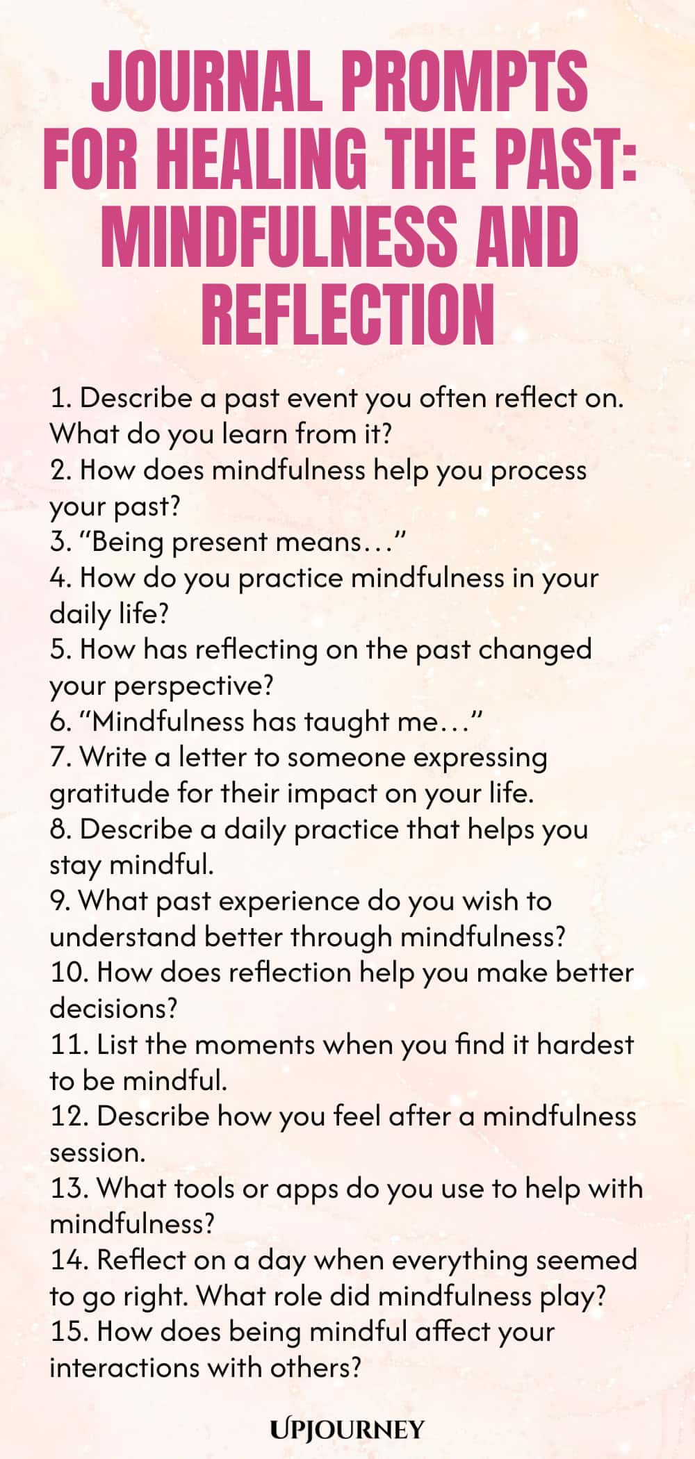 Journal Prompts for Healing the Past: Mindfulness and Reflection