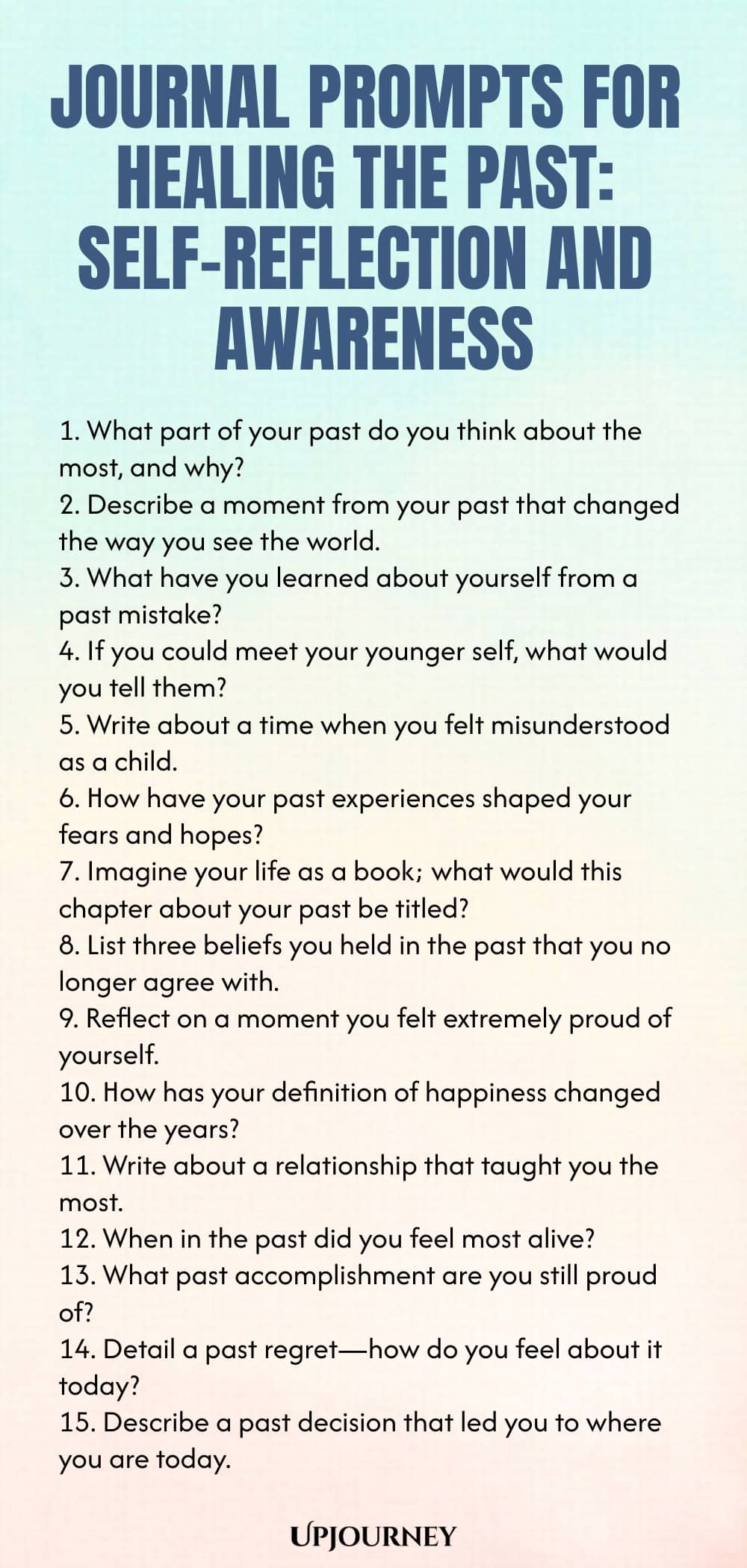 Journal Prompts for Healing the Past: Self-Reflection and Awareness