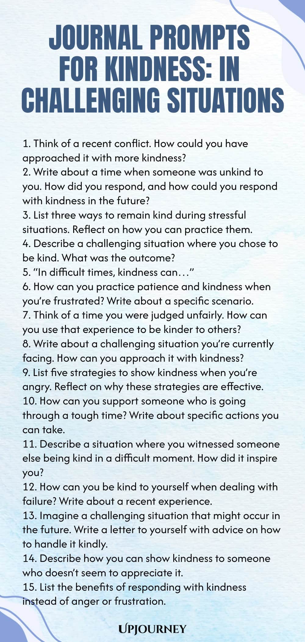 Journal Prompts for Kindness: In Challenging Situations
