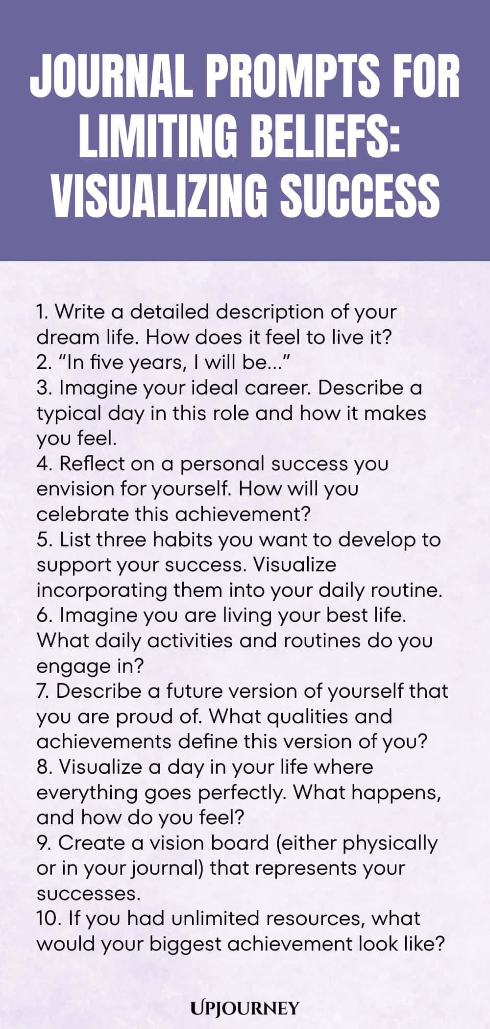 Journal Prompts for Limiting Beliefs: Visualizing Success
