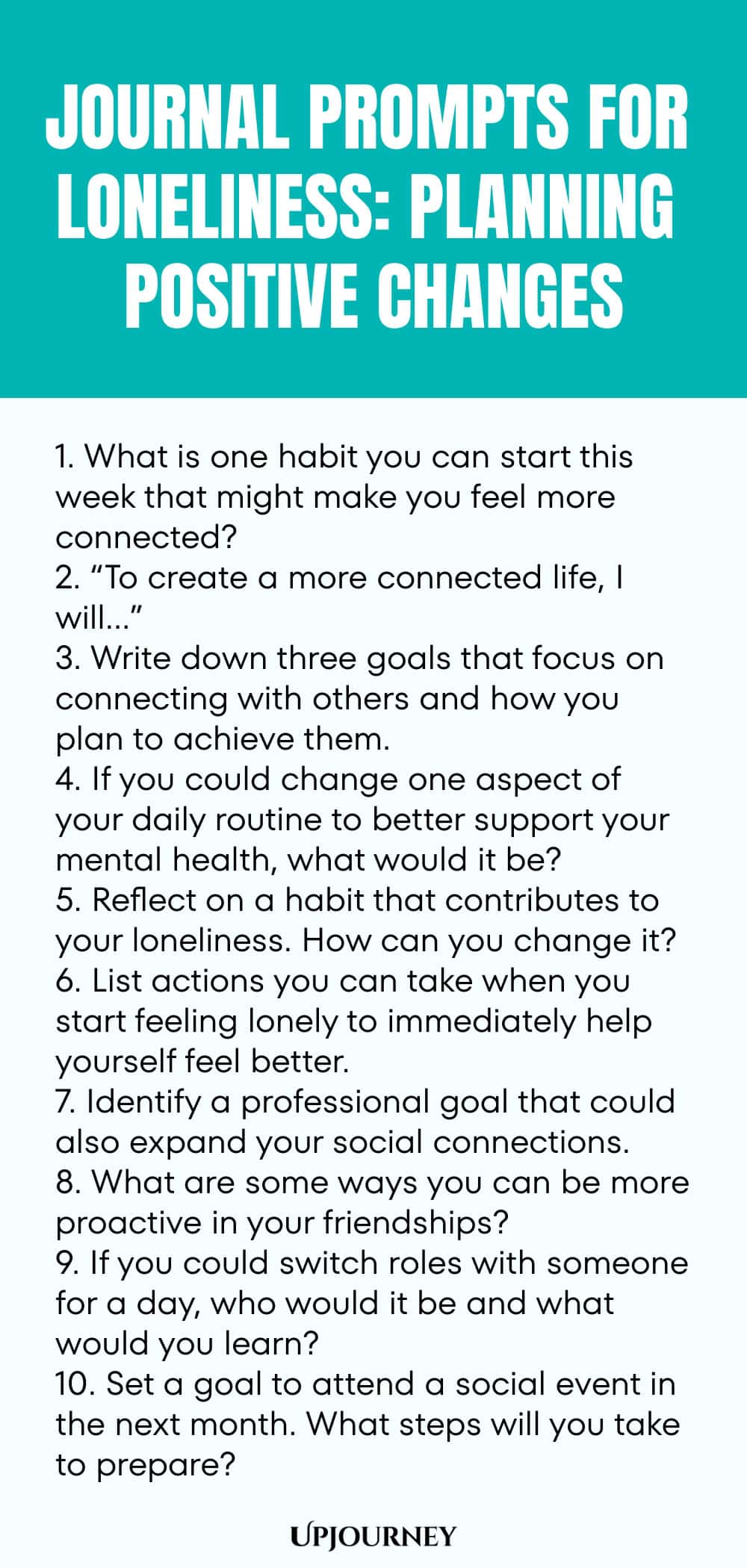 Journal Prompts for Loneliness: Planning Positive Changes