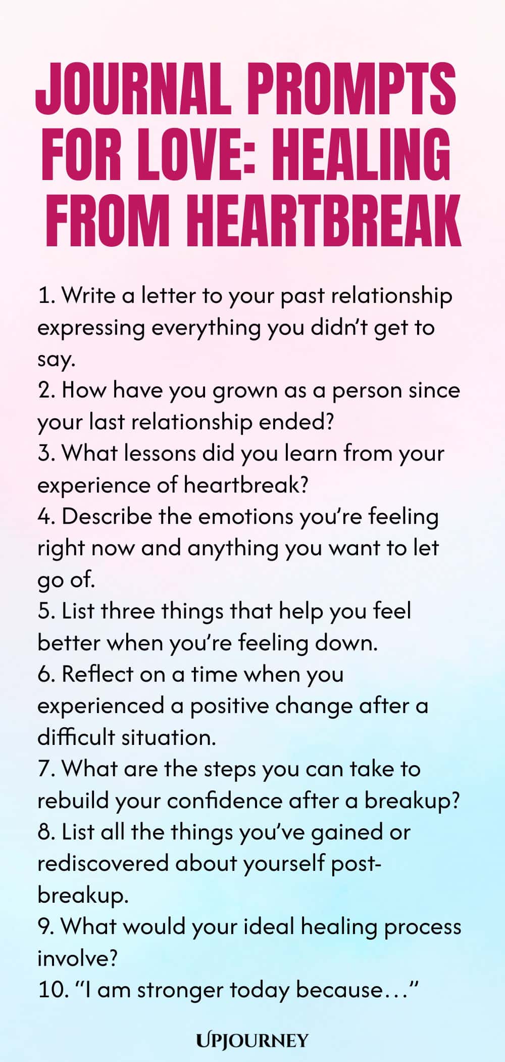 Journal Prompts for Love: Healing from Heartbreak