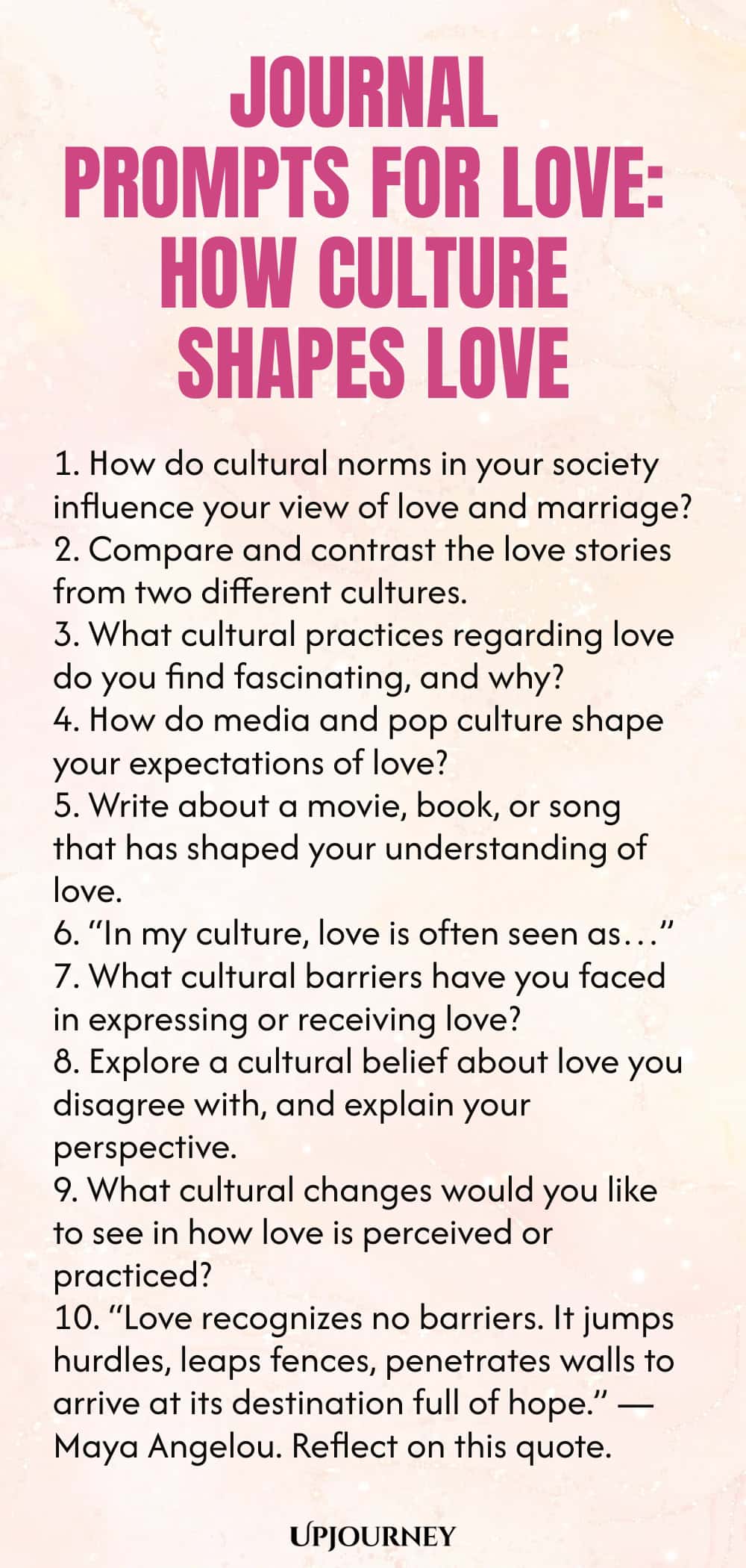 Journal Prompts for Love: How Culture Shapes Love