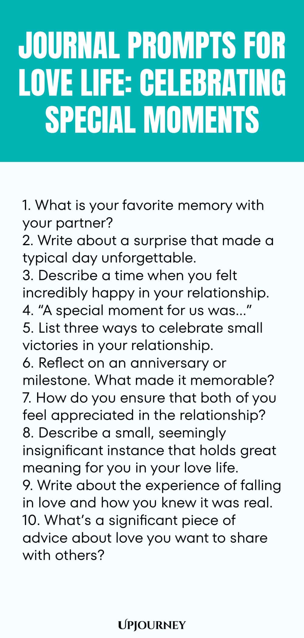 Journal Prompts for Love Life: Celebrating Special Moments