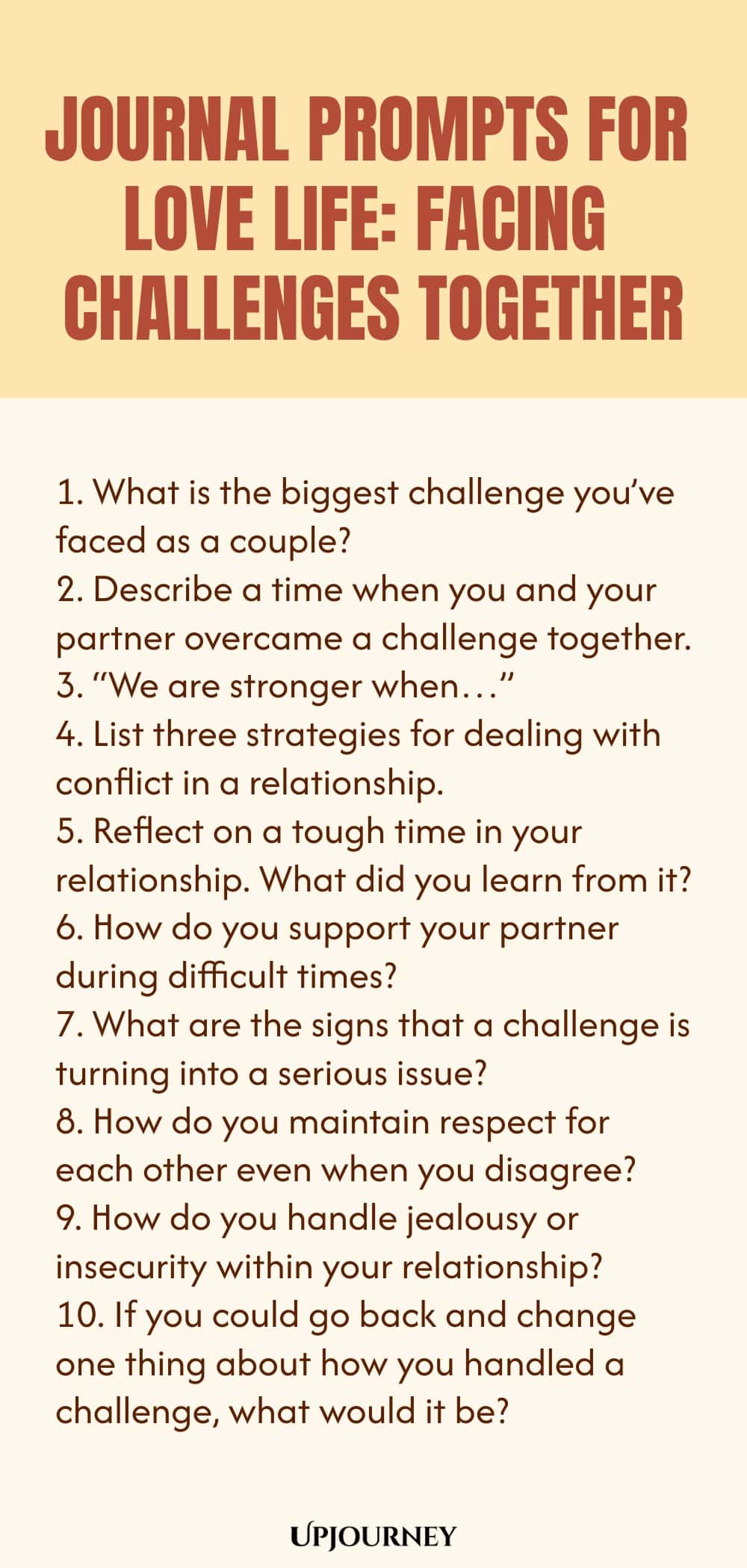 Journal Prompts for Love Life: Facing Challenges Together