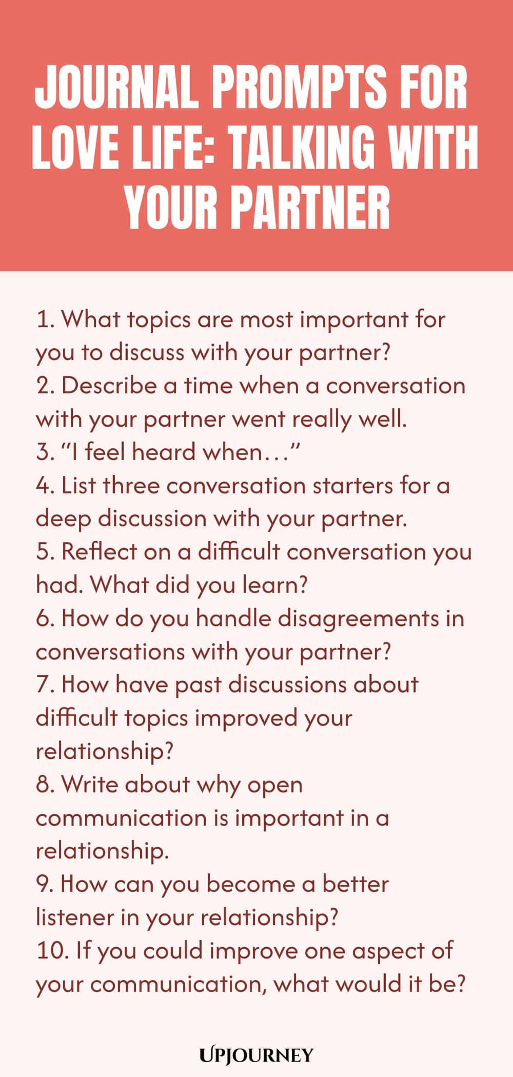 Journal Prompts for Love Life: Talking with Your Partner