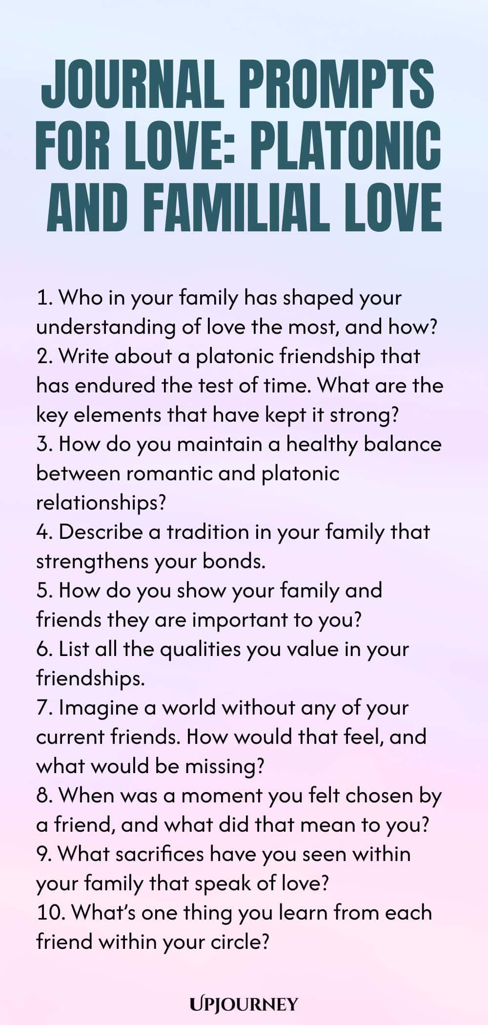 Journal Prompts for Love: Platonic and Familial Love