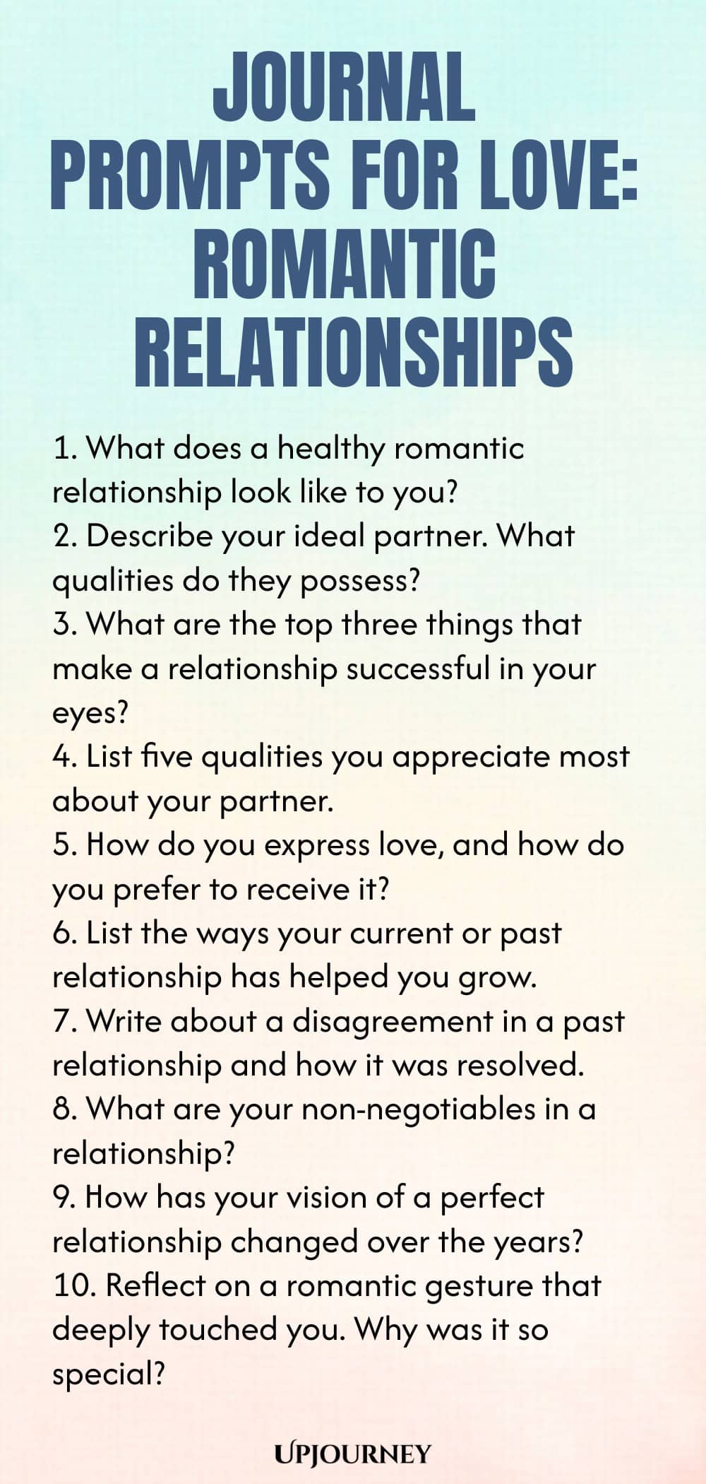 Journal Prompts for Love: Romantic Relationships