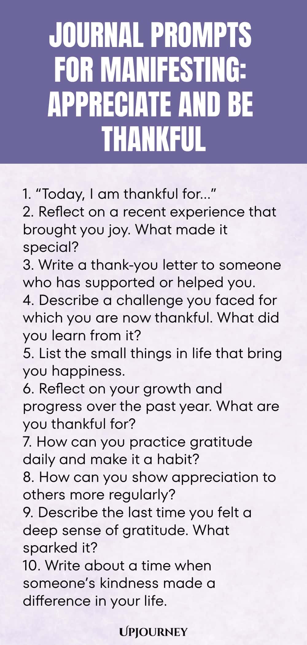 Journal Prompts for Manifesting: Appreciate and Be Thankful
