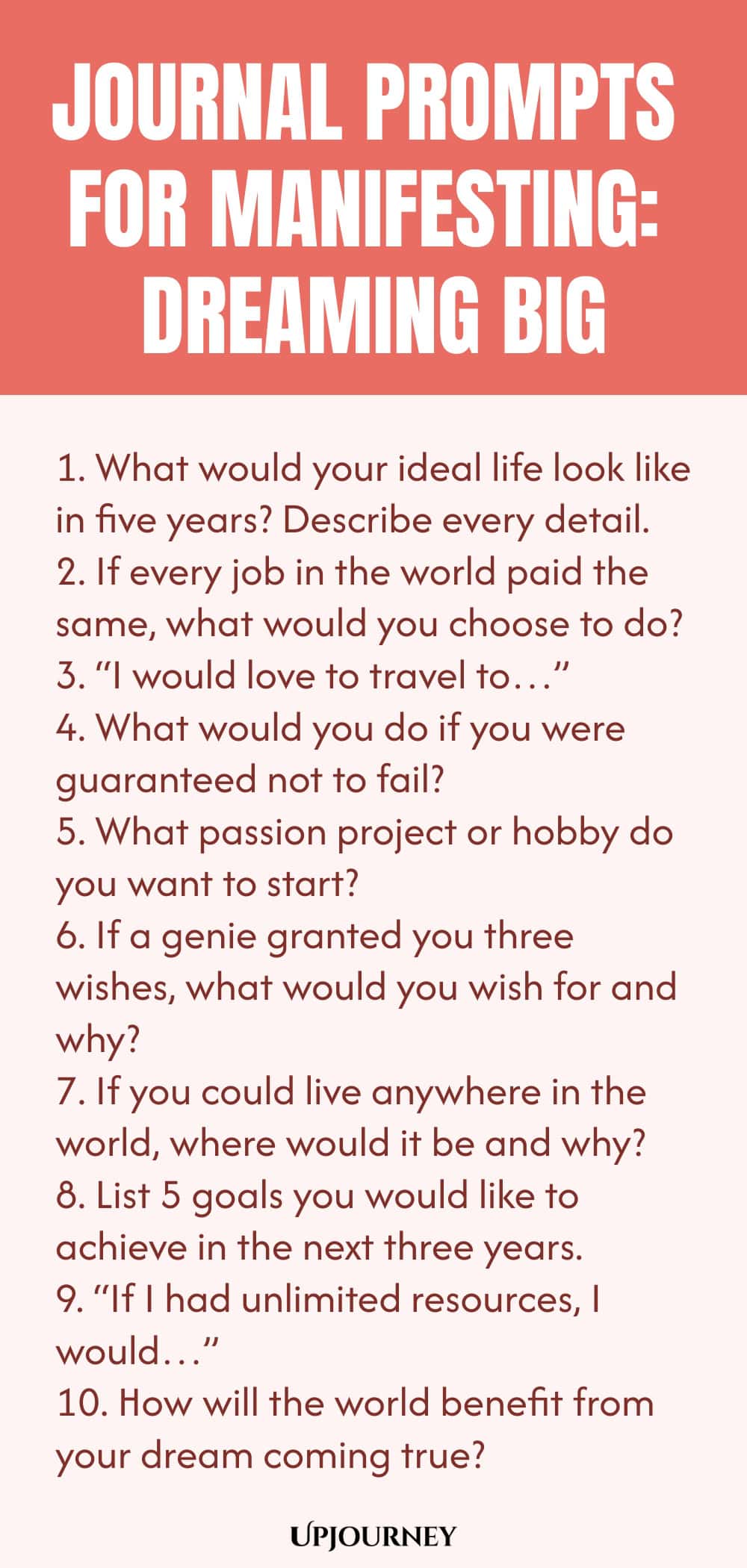 Journal Prompts for Manifesting: Dreaming Big