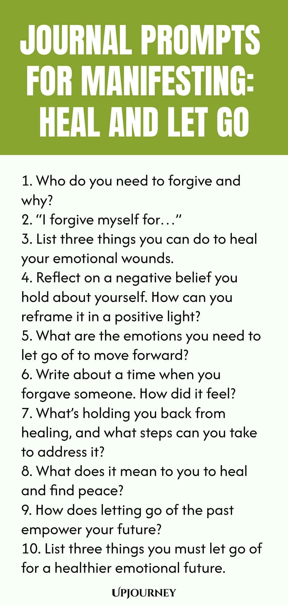 Journal Prompts for Manifesting: Heal and Let Go