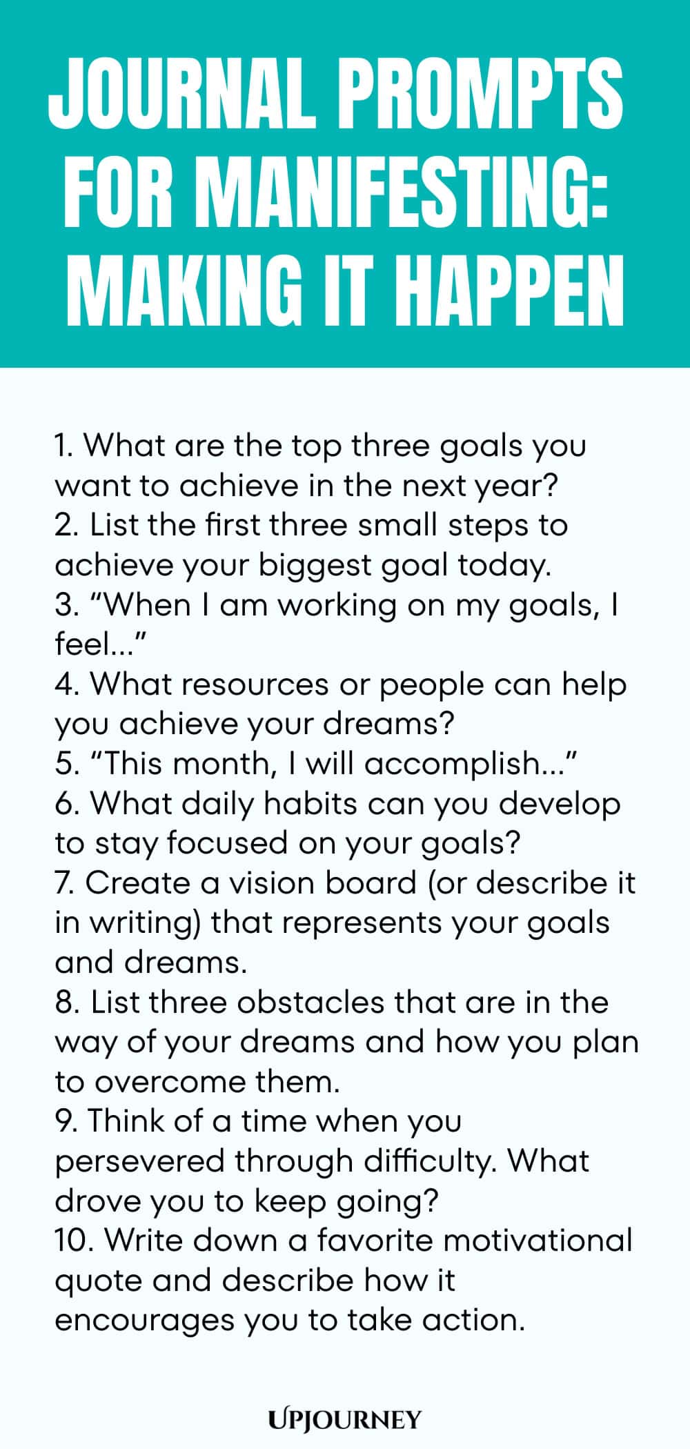 Journal Prompts for Manifesting: Making It Happen
