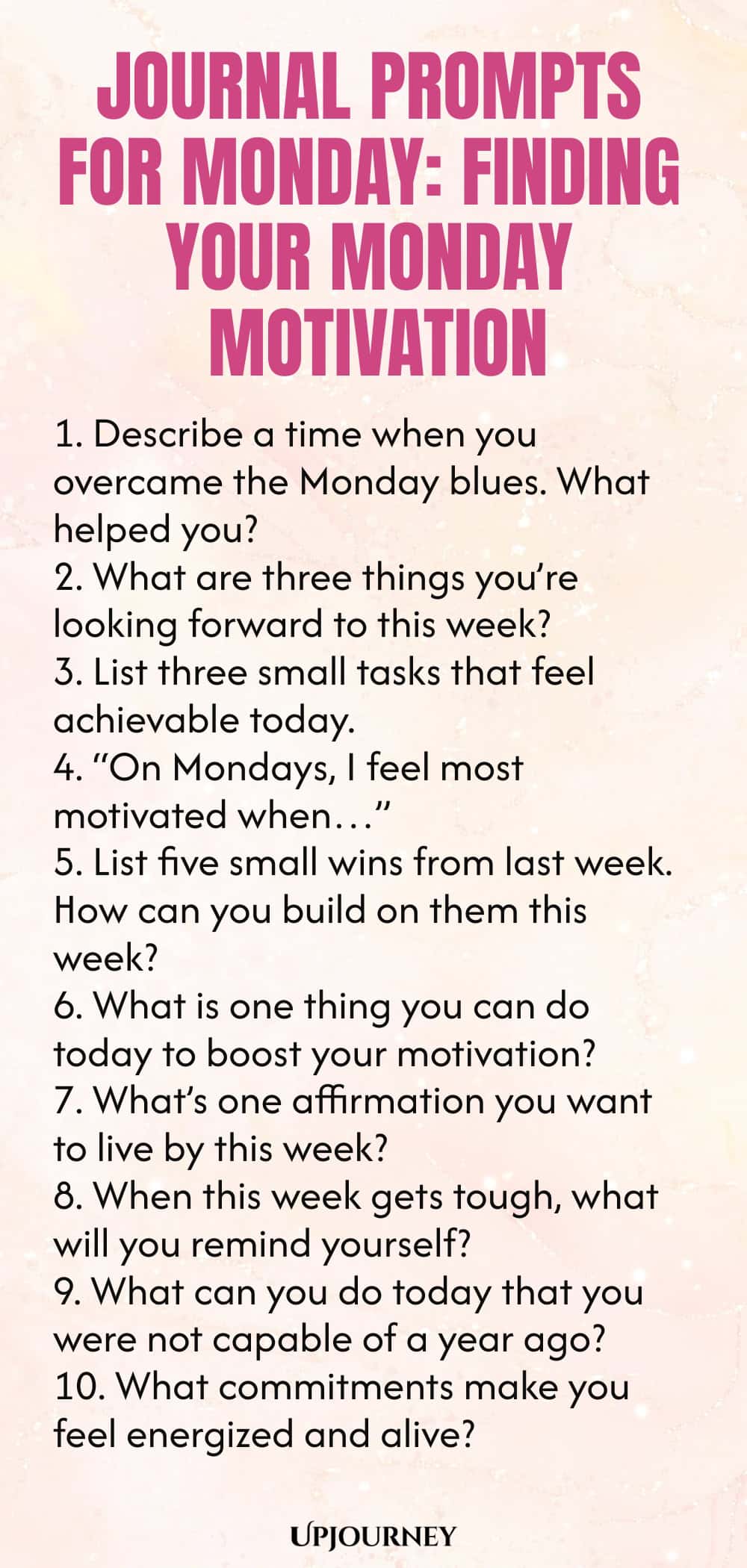 Journal Prompts for Monday: Finding Your Monday Motivation